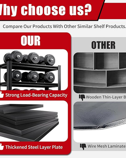 72" H Garage Shelving, Metal Storage Shelves, Adjustable 5 Tier Storage Rack, Heavy Duty Shelving, Industrial Utility Shelf for Garage, Warehouse, Bedroom, Kitchen,16" D×36" W×72" H, Black