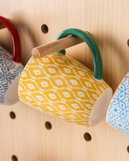 Selamica Ceramic Coffee Mugs Set of 4, 16 OZ Coffee Mug with Handle, Large Coffee Cups for Cappuccino, Tea, Mocha, Cocoa, Dishwasher Microwave Safe, Assorted Colors