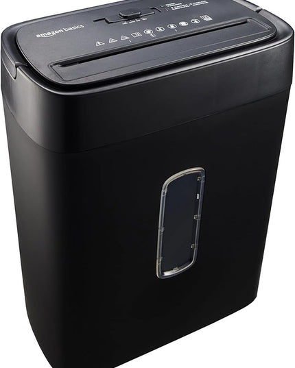 Amazon Basics Cross Cut Paper and Credit Card Shredder, 12 Sheet (New Model), Black