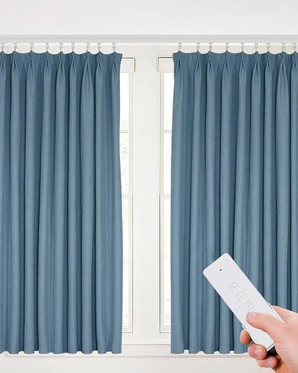 Electric Curtain Track with Remote Control 7-13ft Adjustable Length, Motorized Curtain System Compatible with for App and Voice Controlled Automation