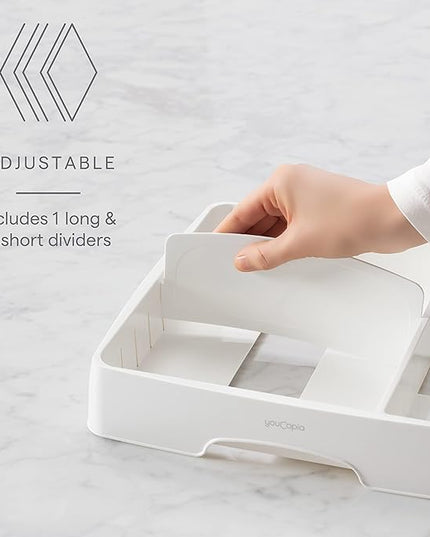 YouCopia StoraLid Adjustable Food Container Lid Organizer for Kitchen Cabinet Storage, Medium Classic Edition