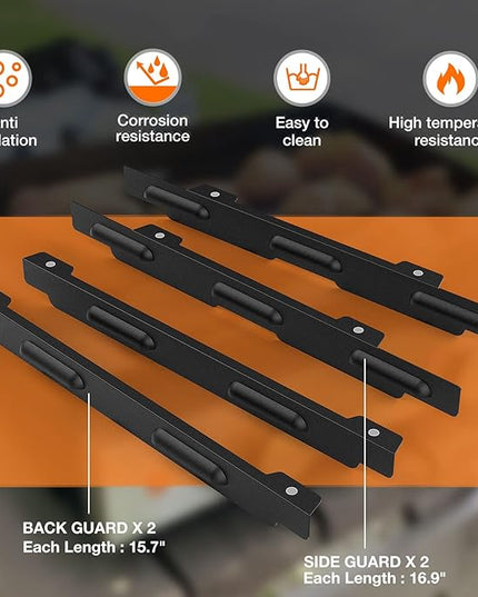 Upgraded Wind Guards for Blackstone 36” Griddle, Blackstone Griddle Accessories Fit for Black stone Grill, 5015 Magnetic Stainless Steel Wind Screens Protect Flame Hold Heat, Compatible with Hood