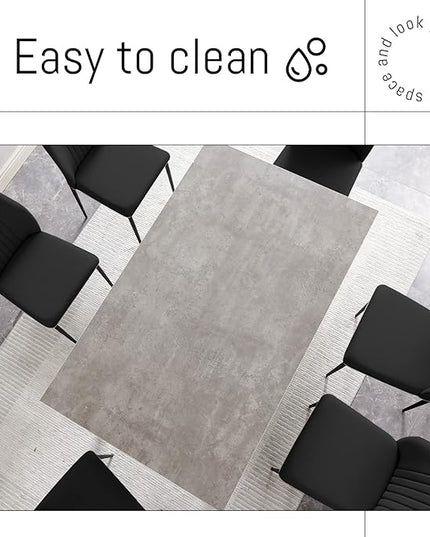 ZckyCine 46.5" Modern 5-Piece Kitchen Table Set Rectangular Wood Dining Table with 4 Upholstered Leather Chairs