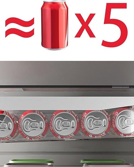 Refrigerator Drawer Can Organizer, Hanging Pull Out Shelf Storage for Soda, Egg, Fruit, Vegetable, Meat - Transparent Container Fits All Fridges
