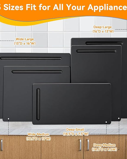 Wood Appliance Sliders with 360' Wheels, Sliding Tray for Coffee Maker & Heavy Kitchen Appliances,Countertop Appliance slider for Kitchen Appliance, Premium Wood Rolling Tray,No Assemble (Deep-Medium)