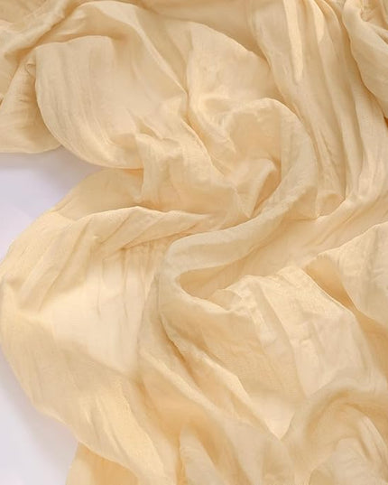 Socomi 6pcs Gold Champagne Cheesecloth Table Runner Christmas Boho Rustic Gauze 120 inch 10FT Cheese Cloth Runner for Wedding Party Baby Shower Birthday Home Decor Holiday Decorations