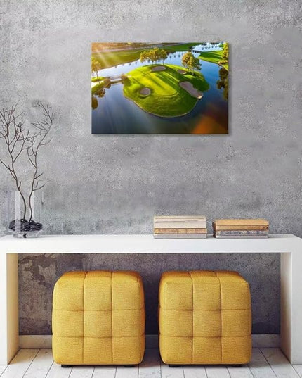 Island Golg Hole in Arizona Wall Art for Living Room Bedroom Bathroom Home Decoraitons Golf Course Picture Poster Framed Artwork Canvas Prints Ready to Hang(28''H x 44''W)