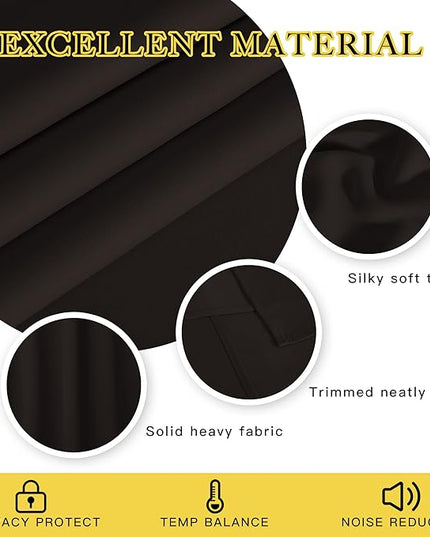NICETOWN Patio Blackout Curtain Panels - Thermal Insulated Grommet Blackout Drapes Light Blinds Room Darkening Window Treatments for Villa/Cottage (2 Panels, W80 x L95, Toffee Brown)