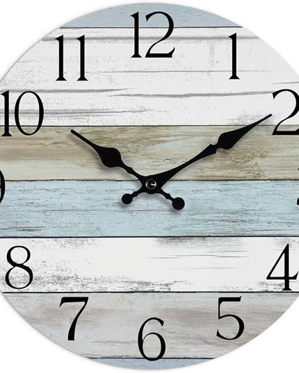 HYLANDA Wall Clock, 16 Inch Silent Non Ticking Wall Clocks Battery Operated, Rustic Clocks Decorative for Living Room, Kitchen, Bathroom, Bedroom