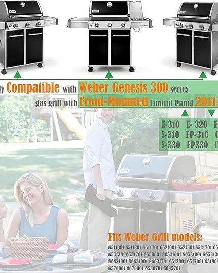 Genesis Grill Parts for Weber E310 E320 E330 EP310 EP320 EP330, 17.5” Flavorizer Bars 7620 Heat Deflector 7622 Burner Tube 62752 for Weber Genesis 300, Grill Replacement Parts for Weber Accessories