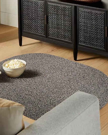 Seasons SE85 Fall Charcoal 10' x 13' Oval - Braided Area Rug, Home Decor, Floor Mat or Bedroom Rug - Easy Care, Ideal for High Traffic Areas in Hallway and Living Room - Made in USA