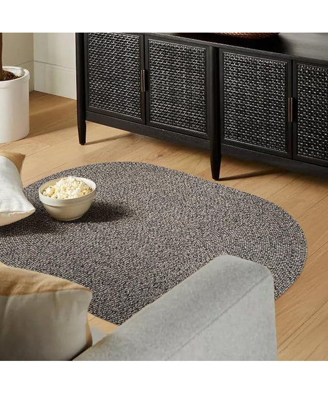 Seasons SE85 Fall Charcoal 3' x 5' Oval - Braided Area Rug, Home Decor, Floor Mat or Bedroom Rug - Easy Care, Ideal for High Traffic Areas in Hallway and Living Room - Made in USA