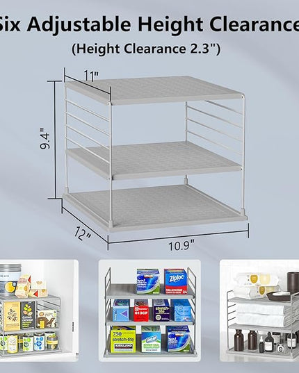 Upgraded Pantry Organizers and Storage- Divided Compartment Holder for Foil and Plastic Wrap Organizer- Kitchen Organizers and Storage for Aluminum Foil, Wraps, Box- Organization and Storage