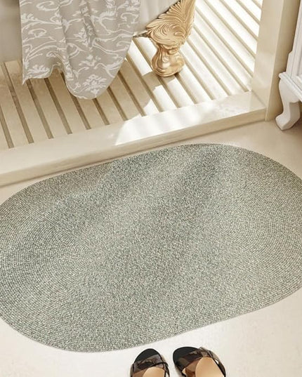 Seasons SE65 Spring Green 2' x 3' Oval - Braided Area Rug, Home Decor, Floor Mat or Bedroom Rug - Easy Care, Ideal for High Traffic Areas in Hallway and Living Room - Made in USA