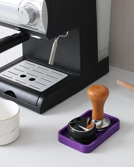Silicone Kitchen Sink Organizer Tray for Multiple Usage,Easy Clean Sponges Holder for Kitchen Bathroom Counter or Sink,Dish Soap Dispenser,Scrubber,Bottle,Cup Purple 4.9”x 3.2”