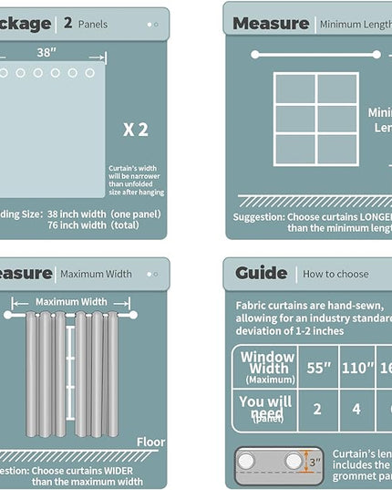 BGment Blackout Curtains for Living Room - Grommet Thermal Insulated Room Darkening Curtains for Bedroom, 2 Panels of 38 x 54 Inch, Taupe