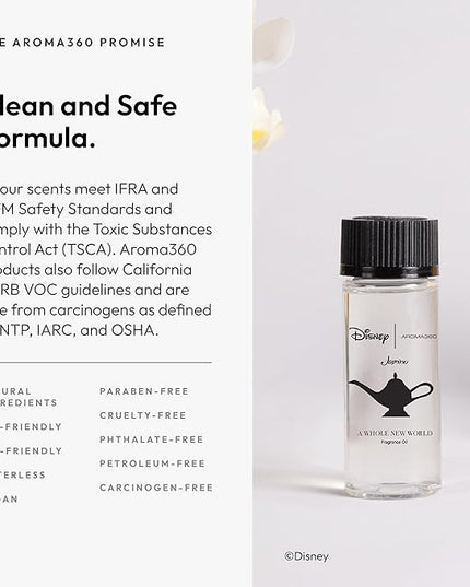Aroma360 | Disney - A Whole New World Fragrance Oil Blend | Disney Princess Jasmine | Luxury Essential Oil Diffuser | Aromatherapy Scent Diffuser Oil | Bergamot Orange Blossom Rose 1.7 fl oz 50 mL