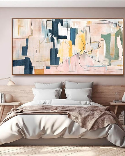 Abstract Wall Decor Modern Oversized Wall Art Black Line Wall Poster Printing 36"x70" Wall Decorations for Bedroom Office