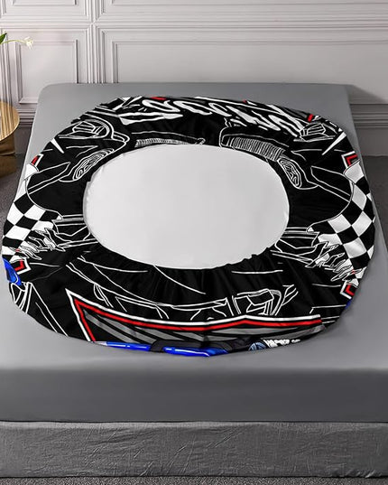 AILONEN Blue Racing Car Fitted Sheet Twin Size, Speed Sports Car Bed Sheet Set for Kids Boys Teens,Extreme Sport Bedding Sheets 3PCS,1 Fitted Sheet and 2 Pillowcase
