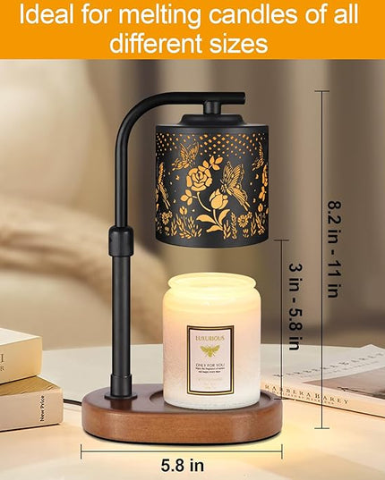 Candle Warmer Lamp,Birthday Gifts for Women Mom,Adjustable Height for Scented Jar Candles,Electric Candle Lamp Warmer for Home Decor(Butterfly Roses)