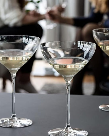Krosno Martini Cocktail Glasses, Set of 6, 8.3 oz, Harmony Collection, Ideal for Cocktails, Frozen Desserts, Dishwasher Safe, Made in Europe