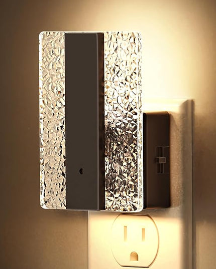 L LOHAS LED Night Lights Plug Into Wall, Night Light with Dusk-to-Dawn Sensor, Dimmable Decorative LED Nightlights, 0-100LM 3000K Adjustable Brightness for Bathroom, Hallway, Bedroom,Stairway