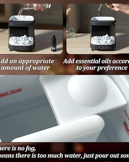 Essential Oil Diffuser for Home, Bedroom Humidifiers, Air Scent Aroma Aromatherapy Ultrasonic Machine Timer Small Mini difusor de Aromas para casa Living Room Office Decor Gifts Fireplace Aurora