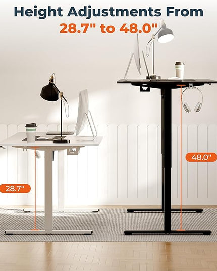 Adjustable Standing Desk, Large 79x31 Inches Standing Desk with Cable Management, Height Adjustable Home Office Computer Desk with Memory Preset&Charging USB Port&Sedentary Reminder