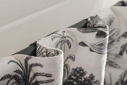 Maison d' Hermine Curtains for living room 100% Cotton 108 inch length One Panel Light Filtering Toile Curtains for Bedroom Windows with rod and loop Pockets Drapes (Savana Jouy Black, 50"W x 108"L)