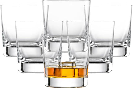 SCHOTT ZWIESEL Basic Bar Whiskey Glass (Set of 6), Tumbler for Whiskey, Dishwasher-Safe Tritan Crystal Glasses, Made in Germany (12 Ounce)
