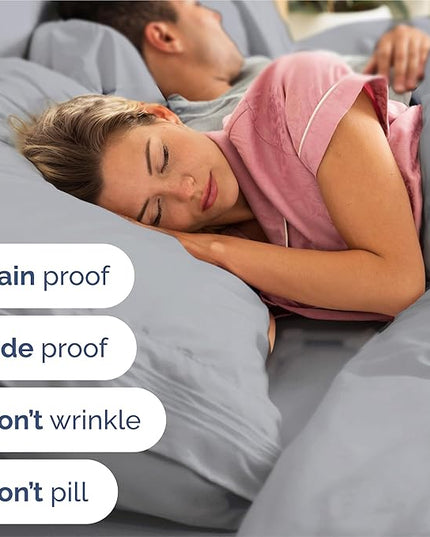 King Size 4 Piece Sheet Set - Comfy Breathable & Cooling Bed Sheets Set - Hotel Luxury Bedding for Women, Men, Kids, Teens, Boys & Girls - Deep Pockets, Soft and Wrinkle Free - Oeko-Tex - Steel Blue