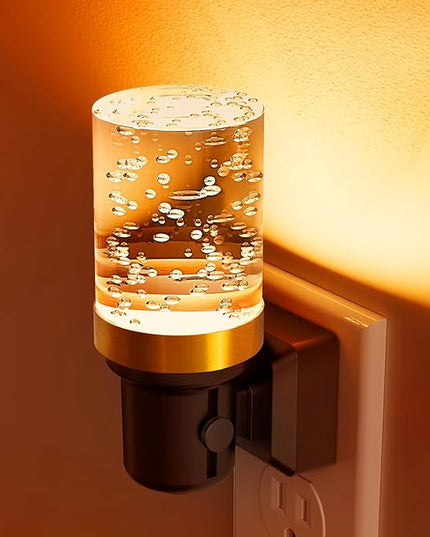 L LOHAS LED Night Light, Dimmable Night Lights Plug into Wall, Automatic Night Lights Plug in with Auto Light Sensor, 1800K Amber Warm Light 0-100LM Brightness LED Night Light for Hallway Bedroom