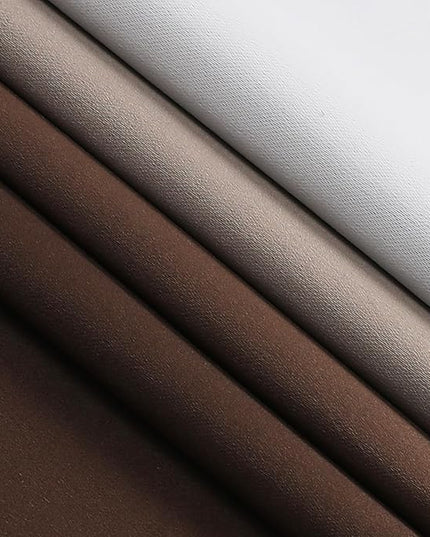 Estelar Textiler Ombre Blackout Curtains 72 Inch Length for Bedroom, Room Darkening Thermal Insulated Energy Efficient Grommet Window Drapes for Living Room, Brown and Greyish White, 52Wx72L,2 Panels