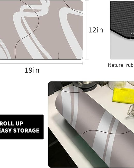 Golener Bar Mat Spill Mat,Counter Protector Absorbent Coffee Maker Spill Mat Under Espresso Maker rug,Heat Resistant Tamping Mat Protects Against Spills Water Proof Kitchen Decor,Use as Cup Mat