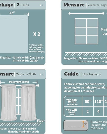 BGment Short Blackout Curtains for Bedroom, Thermal Insulated Full Room Darkening Soundproof Rod Pocket Small Window Curtains 54 Inch Length, 2 Panel, Each Panel 42 Inch, Cashmere