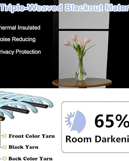 Simplebrand Stone Blue Curtains for Bedroom Living Room 72 Inches Long 2 Panels Set, Room Darkening Thermal Insulated Curtains & Drapes, Solid Grommet Noise Reducing Window Treatment, W50 x L72 Inch