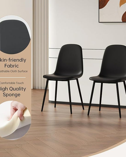 Modern Dining Table and Chairs Set of 6, 7 Piece Kitchen Table and Chairs for Kitchen Dining Room, Apartment