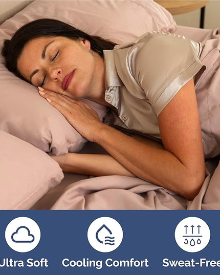 Twin XL Size 3 Piece Sheet Set - Comfy Breathable & Cooling Bed Sheets Set - Hotel Luxury Bedding for Women, Men, Kids, Teens, Boys & Girls - Deep Pockets, Ultra-Soft, Wrinkle Free - Oeko-Tex - Mauve
