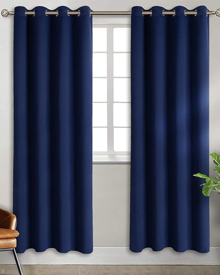 BGment Blackout Curtains for Bedroom - Grommet Thermal Insulated Room Darkening Curtains for Living Room, Set of 2 Panels (52 x 72 Inch, Navy Blue)