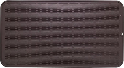 Silicone Dish Drying Mat for Multiple Usage,Easy clean,Eco-friendly,Heat-resistant Silicone Mat for Kitchen Counter or Sink,Refrigerator or Drawer Liner Coffee 4XL 32 inches x 18 inches