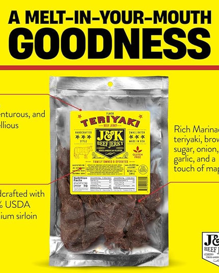 J&K Beef Jerky - Teriyaki Flavor 7oz