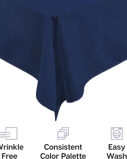 Gee Di Moda Rectangle Tablecloth - 60 x 102 Inch Charcoal Table Cloth for 6 Foot Rectangle Tables - Heavy Duty Washable Fabric - for Holiday Party, Dinner, Weddings, Baby Shower & Events