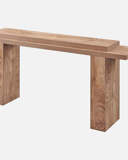 OKD 63 Inch Modern Entryway Console Table, Solid Geometry Accent Sofa Table Behind The Couch, Narrow Console Table for Entryway, Hallway, Living Room, Foyer, Light Tree Knot