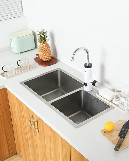 Silicone Kitchen Sink Organizer Tray for Multiple Usage,Eco-Friendly Sponges Holder for Kitchen Bathroom Counter or Sink,Dish Soap Dispenser,Scrubber,Bottle,Cup (Tapioca, 12"×4")