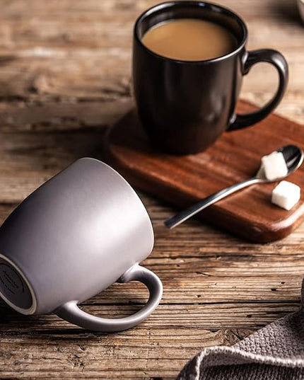 AmorArc 16oz Coffee Mugs Set of 6, Large Ceramic Coffee Mugs for Man, Woman, Dad, Mom, Modern Coffee Mugs Set with handle for Tea/Latte/Cappuccino/Cocoa. Dishwasher&Microwave Safe, Multi-Color