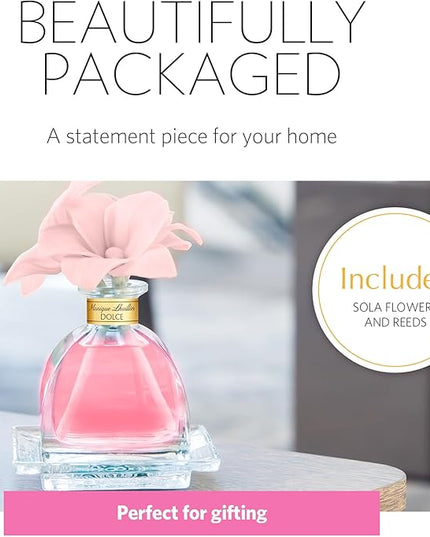 AGRARIA AirEssence Flower and Reed Diffuser Set, Handmade Sola Flower Botanical Home Fragrance Set, Scented Oil Reed Diffuser Gift for All Occasions