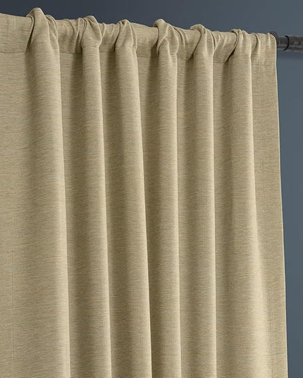 HPD Half Price Drapes Bellino Room Darkening Curtains 63 Inches Long Curtains for Bedroom & Living Room (1 Panel), 50W x 63L, Candlelight