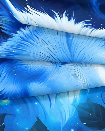 Bedbay Wolf Comforter Set Queen Size Rose Floral Bedding Set Blue Galaxy Sky Wolf Print Queen Bed in a Bag Set Boys Teen Room Decor Wild Animal Bedding Comforter Set with Sheets (Wolf,Queen)