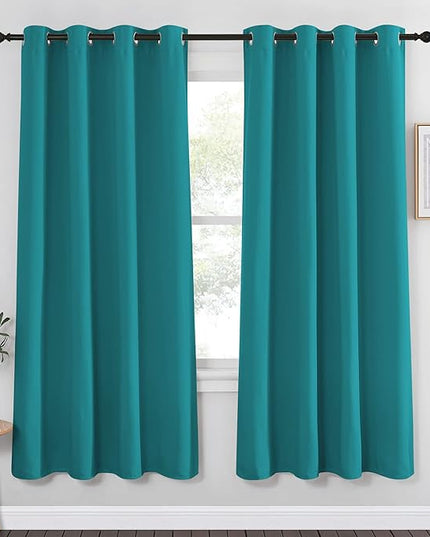 NICETOWN Blackout Window Curtains & Drapes - Thermal Insulated Grommet Light Blocking Window Treatment Privacy Drape for Bedroom/Living Room (Peacock Teal, 1 Panel, W52 x L72)