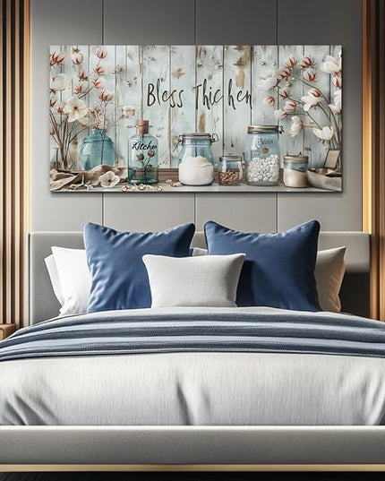 ERQINHUA Large Wall Decor Canvas Painting Wall Art For Living Room Dining Room Decoration Kitchen And Dining Room Painting Artwork Print Picture For Office Bedroom Modern Home Decor 24x48 Inches